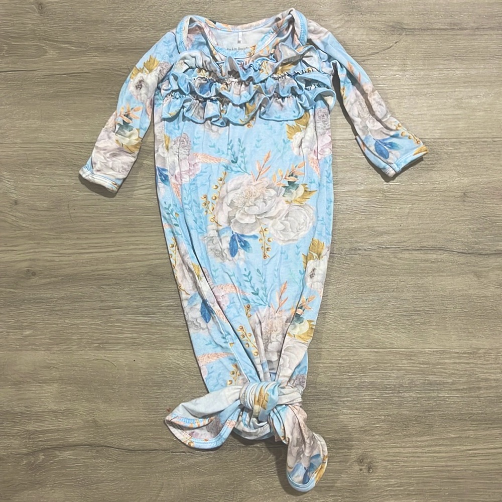 Rockin Royalty Baby Heavenly Petals Ruffle Knot Gown